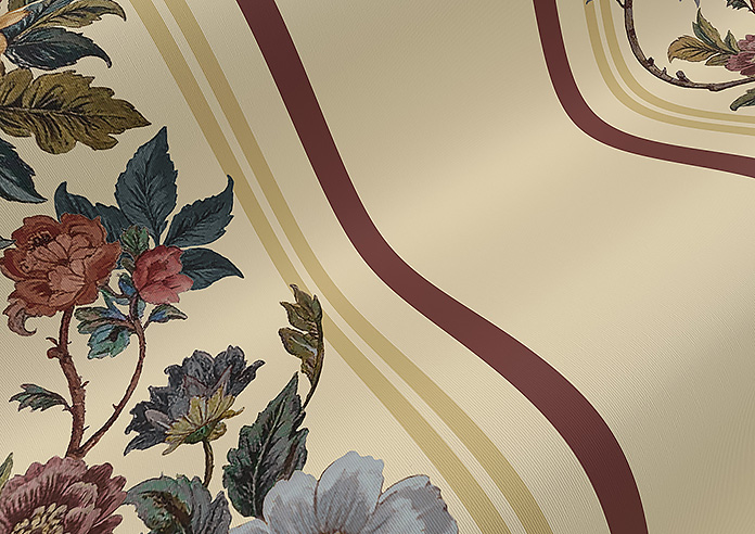 Jennys Stripe, Merlot - Roller Blind - Image 4